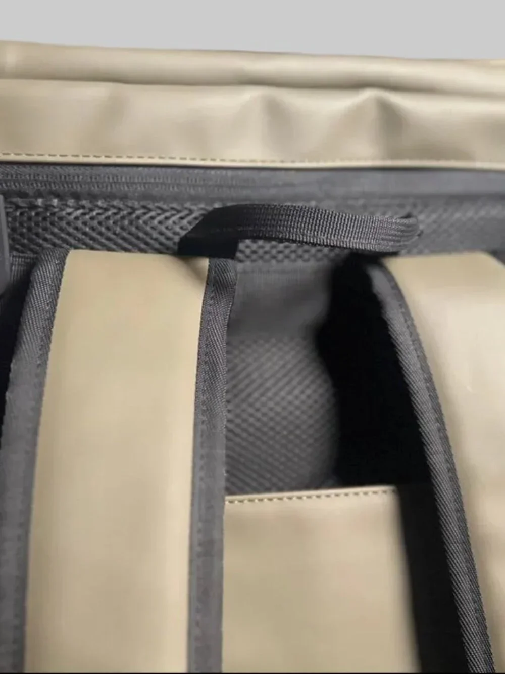 Duchamp London Waterproof Roll-Top Laptop Backpack Taupe Beige Commuter Travel B